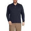 Lands’ End Men’s Long Sleeve American-Grown Supima Cotton Polo Shirt(Radiant Navy)