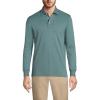 Lands’ End Men’s Long Sleeve American-Grown Supima Cotton Polo Shirt(Tourmaline)
