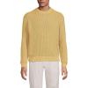Lands’ End Men’s Long Sleeve Garment Dyed Sweater(Honey Gold)