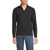 Lands’ End Men’s Long Sleeve Waffle Quarter Zip(Black Slate)