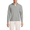 Lands’ End Men’s Long Sleeve Waffle Quarter Zip(Metal Gray)