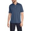 Lands’ End Men’s Premium American-Grown Supima Cotton Polo Shirt, Short Sleeve, Pocket – Big & Tall(Nightfall Blue)