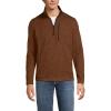Lands’ End Men’s Quarter Zip Sweater Fleece(Rich Ginger/Coffee Heather)