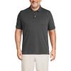 Lands’ End Men’s Short Sleeve American-Grown Supima Cotton Polo Shirt(Dark Charcoal Heather)