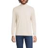 Lands’ End Men’s Super-T Cotton-Blend Mock Turtleneck Shirt(Flax Heather)