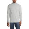 Lands’ End Men’s Super-T Cotton-Blend Mock Turtleneck Shirt(Gray Heather)