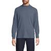 Lands’ End Men’s Super-T Cotton-Blend Mock Turtleneck Shirt(Nightfall Blue Heather)