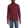 Lands’ End Men’s Super-T Cotton-Blend Mock Turtleneck Shirt(Rich Burgundy Heather)
