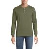 Lands’ End Men’s Super-T Long Sleeve Henley Shirt(River Stone Green)