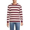 Lands’ End Men’s Super-T Long Sleeve T-Shirt(Burgundy/Ivory Even Stripe)