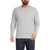 Lands’ End Men’s Super-T Long Sleeve T-Shirt(Gray Heather)