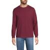 Lands’ End Men’s Super-T Long Sleeve T-Shirt(Rich Burgundy Heather)
