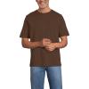 Lands’ End Men’s Super-T Short Sleeve T-Shirt with Pocket(Dark Walnut Brown)