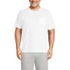 Lands’ End Men’s Super-T Short Sleeve T-Shirt with Pocket(White)