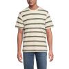 Lands’ End Men’s Super-T Short Sleeve T-Shirt(Ivory/Nightfall Blue Stripes)
