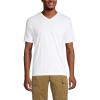 Lands’ End Men’s Super-T Short Sleeve V-Neck T-Shirt(White)