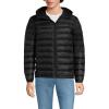 Lands’ End Men’s Wanderweight Ultralight Packable Hooded Down Jacket(Black)
