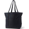 Lands’ End Open Top Canvas Tote Bag(Black/Black)