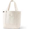 Lands’ End Open Top Canvas Tote Bag(Natural/Natural)