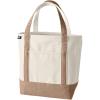 Lands’ End Open Top Canvas Tote Bag(Natural/Rich Camel)