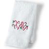 Lands’ End Seasonal Embroidered Festive Tree Bath- Hand Towel(Candy Canes)
