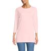Lands’ End Women’s 3/4 Sleeve Supima Cotton Crewneck Tunic(Sea Salt Pink)