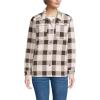 Lands’ End Women’s Anyweather Fleece Shirt Jacket(Lilac/Rich Coffee Check)