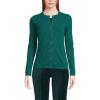 Lands’ End Women’s Cashmere Cardigan Sweater(Bright Evergreen Donegal)