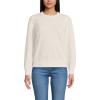 Lands’ End Women’s Cashmere Puff Sleeve Crew Neck Sweater(Fresh Ivory)