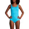 Lands’ End Women’s Chlorine Resistant Soft Cup Tugless Sporty One Piece Swimsuit(Turquoise)