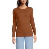 Lands’ End Women’s Cotton Rib Knit T-Shirt(Rich Ginger Brown)