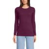 Lands’ End Women’s Cotton Rib Knit T-Shirt(Vivid Plum)