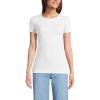 Lands’ End Women’s Cotton Rib Knit T-Shirt(White)