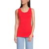 Lands’ End Women’s Cotton Tank Top(Coral Red)