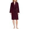 Lands’ End Women’s Cotton Terry Knee Length Spa Bath Robe(Lush Burgundy)