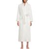 Lands’ End Women’s Cozy Plush Long Wrap Robe(Ivory)