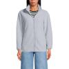 Lands’ End Women’s Cozy Sherpa Full Zip Fleece Jacket(Pale Gray)