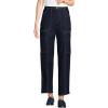 Lands’ End Women’s Denim High Rise Utility Cargo Ankle Jeans(River Rinse)