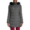 Lands’ End Womens Down Winter Coat Dark Stone Heather Regular X-Small