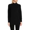 Lands’ End Women’s Drifter Shaker Easy Fit Mock Neck Sweater(Black)