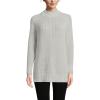 Lands’ End Women’s Drifter Shaker Easy Fit Mock Neck Sweater(Light Gray Heather)