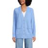 Lands’ End Women’s Drifter Varsity Vneck Relaxed Cardigan Sweater(Clear Blue Sky)