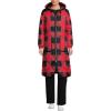 Lands’ End Women’s FeatherFree Insulated Diamond Quilted Maxi Coat(Compass Red Check)