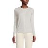 Lands’ End Women’s Fine Gauge Cotton Cardigan Sweater(Ivory)