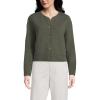 Lands’ End Women’s Fine Gauge Cotton Milano Blazer Sweater(Forest Moss)