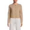 Lands’ End Women’s Fine Gauge Cotton Milano Blazer Sweater(Vicuna Heather)
