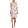 Lands’ End Women’s Flannel Long Sleeve Sleepshirt Nightgown(Ivory/Red Winter Village)
