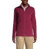 Lands’ End Women’s Full-Zip Mid-Weight Fleece Jacket(Burgundy)