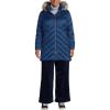 Lands’ End Women’s Insulated Cozy Fleece Lined Primaloft Coat(Deep Sea Navy)
