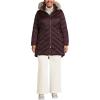 Lands’ End Women’s Insulated Cozy Fleece Lined Primaloft Coat(Midnight Plum)